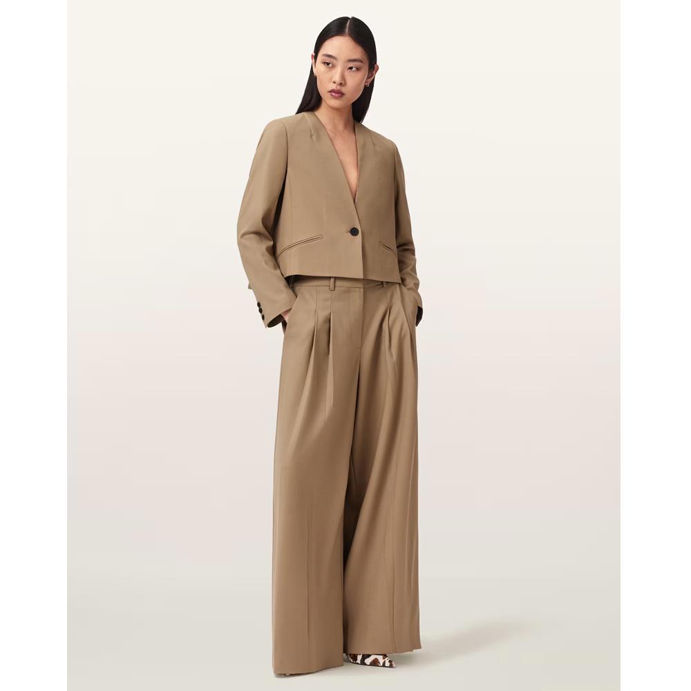 AllSaints Poppy Single Breasted Pleated Blazer